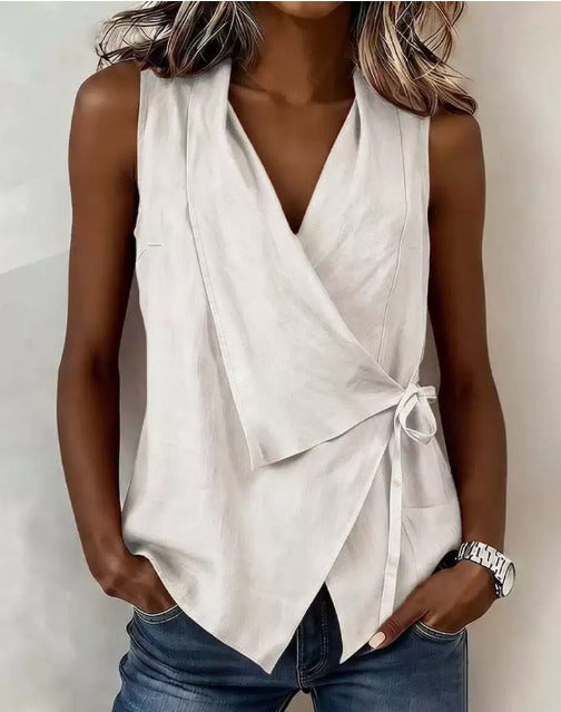 Loretta | Crossover V-neck blouse