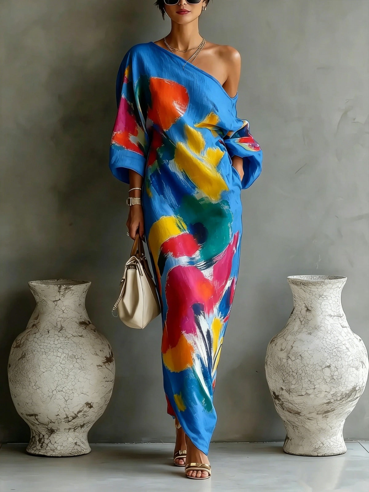 DEARBHLA | ONE-SHOULDER MAXI DRESS