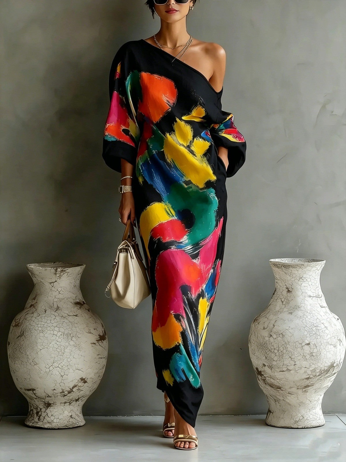 DEARBHLA | ONE-SHOULDER MAXI DRESS