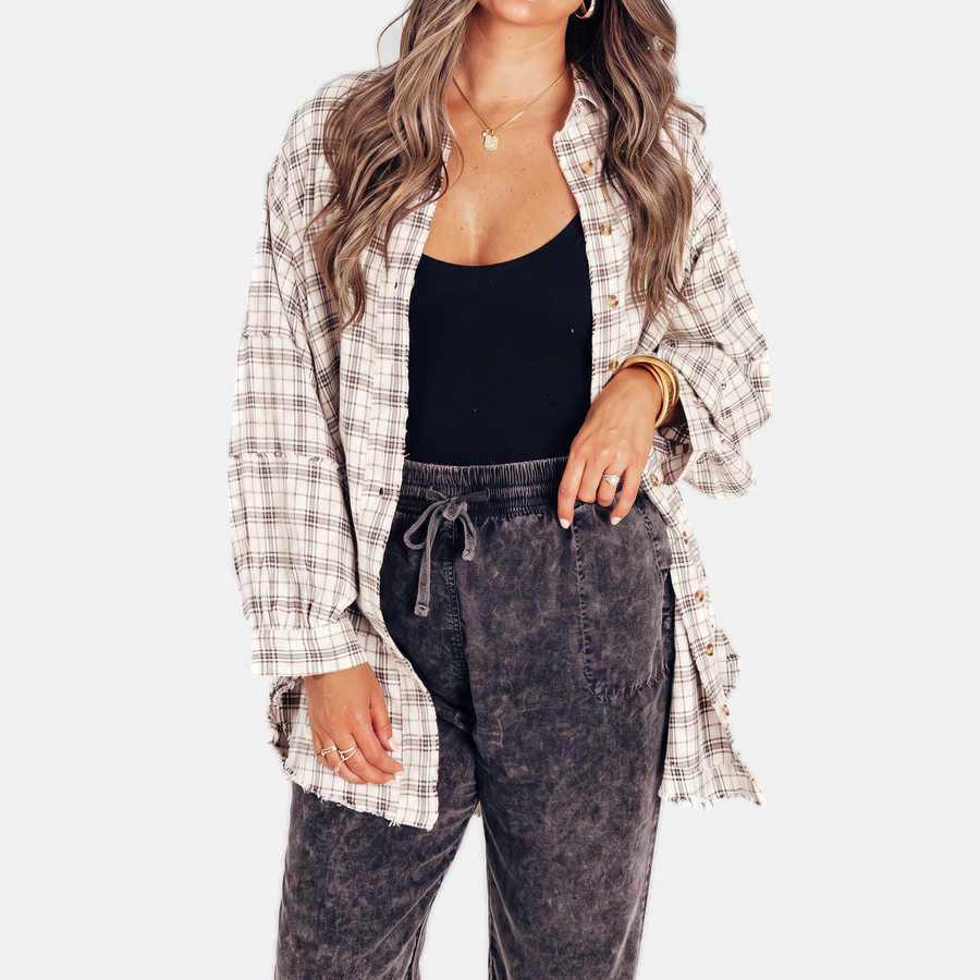 SAOIRSE | OVERSIZED FLANNEL BLOUSE