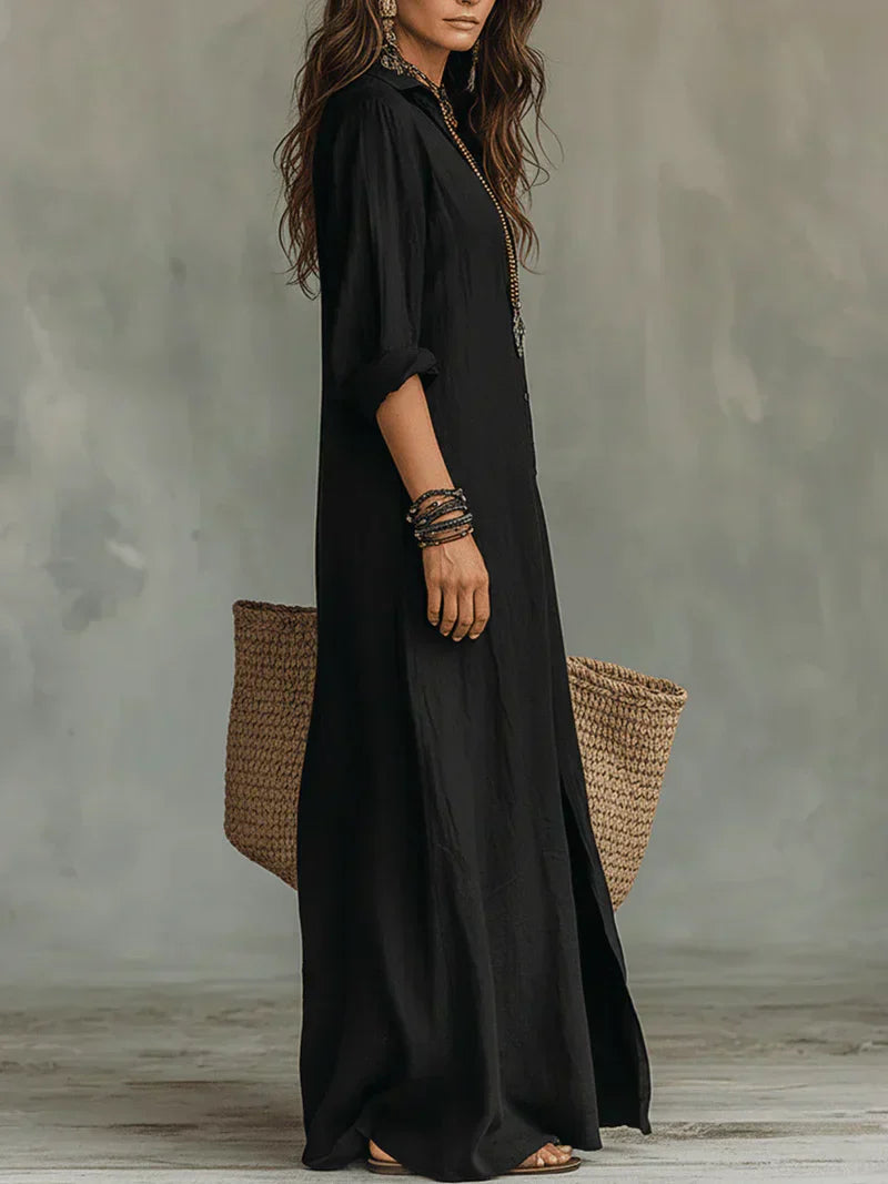 Willow | Button-Down Maxi Shirt Dress
