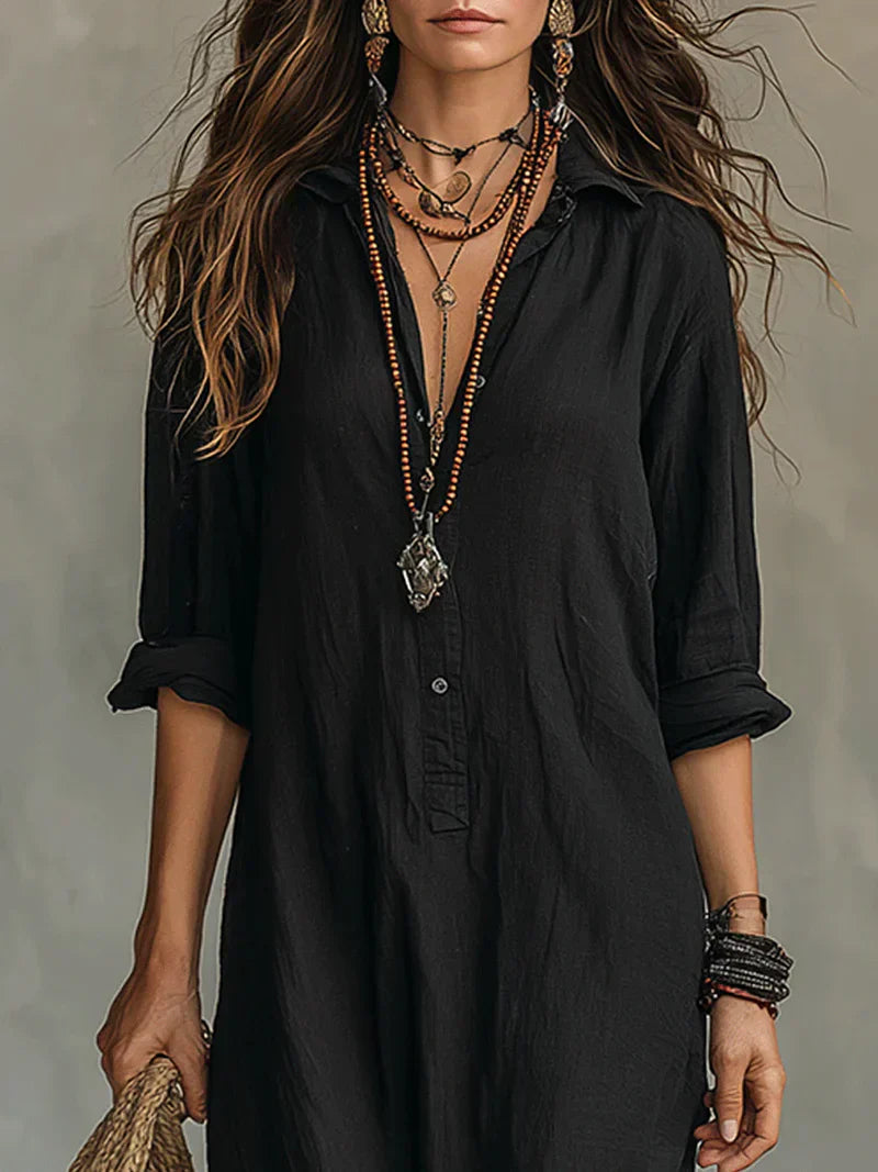 Willow | Button-Down Maxi Shirt Dress