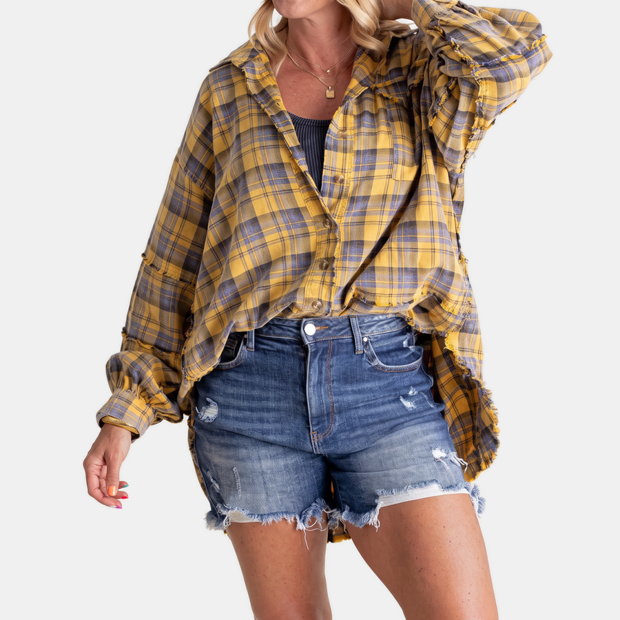 SAOIRSE | OVERSIZED FLANNEL BLOUSE