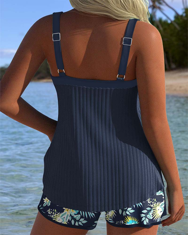 FIADH | STRIPED TANKINI SET