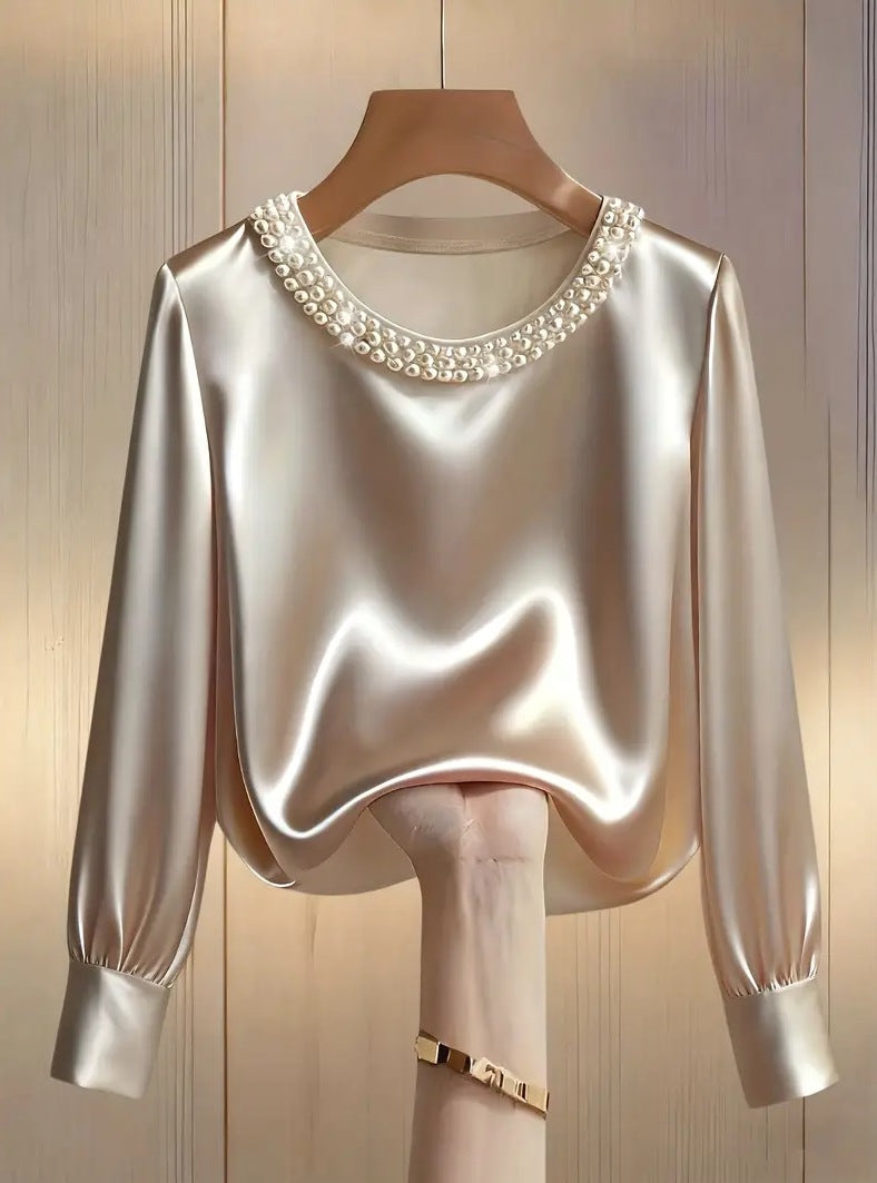 Perlisse | Elegant Round Neck Top