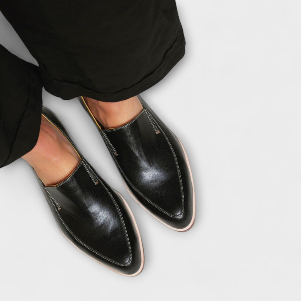 Esme | Pointed Toe Block Heel Loafers