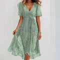 Sylvie | Ruffle Sleeve Wrap Midi Dress