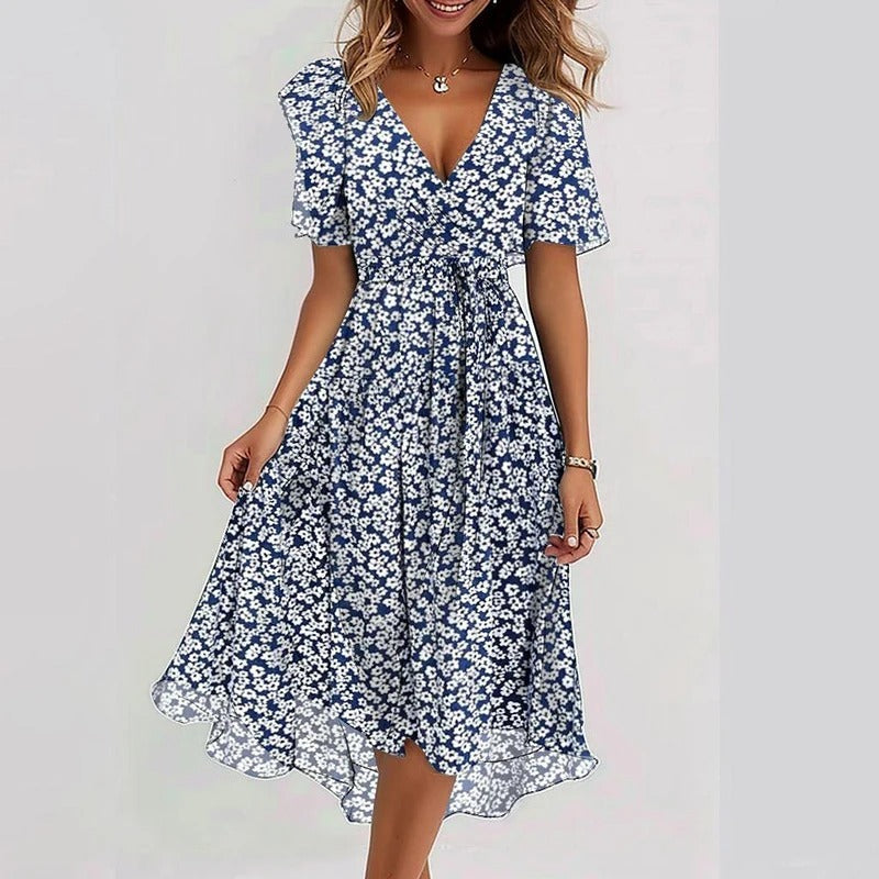 Sylvie | Ruffle Sleeve Wrap Midi Dress
