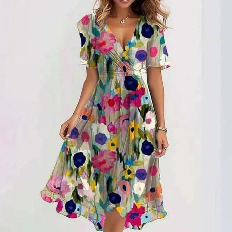 Sylvie | Ruffle Sleeve Wrap Midi Dress