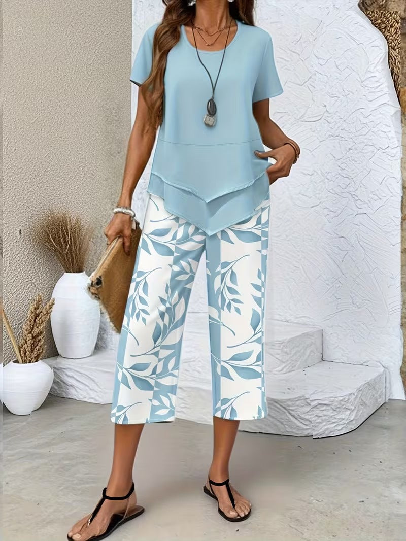 Arviellea | Casual Leaf Print Set