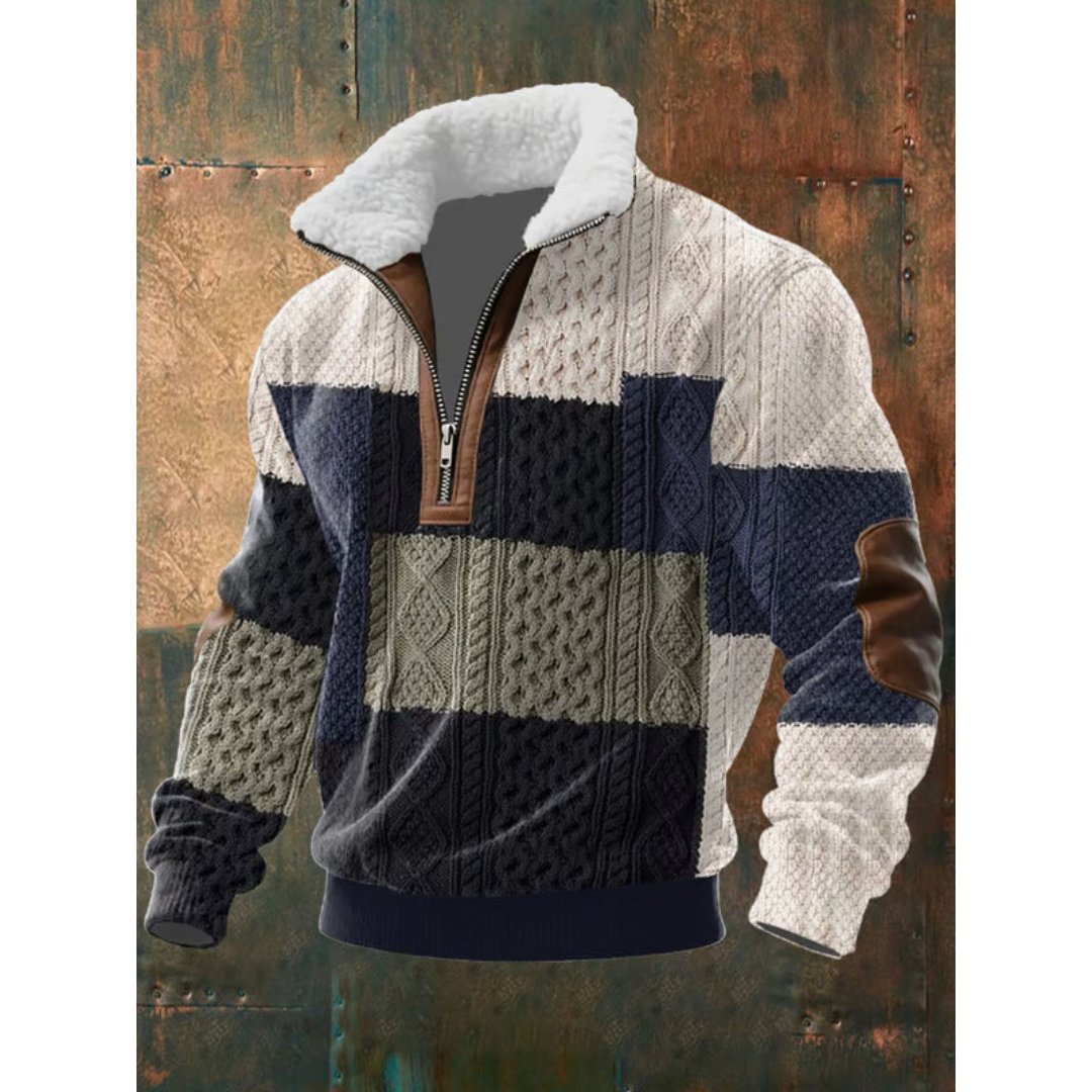 CIAN | HALF-ZIP JUMPER WITH SHERPA COLLAR
