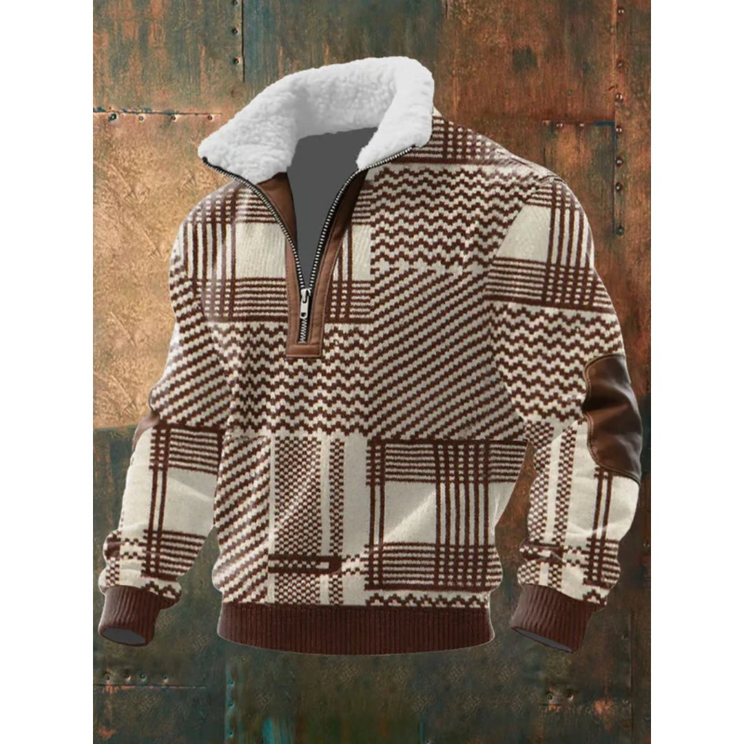 CIAN | HALF-ZIP JUMPER WITH SHERPA COLLAR