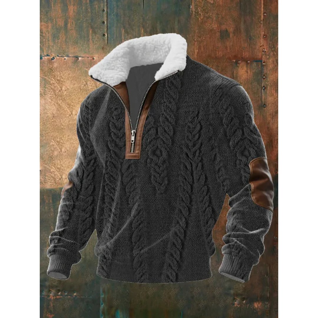 CIAN | HALF-ZIP JUMPER WITH SHERPA COLLAR