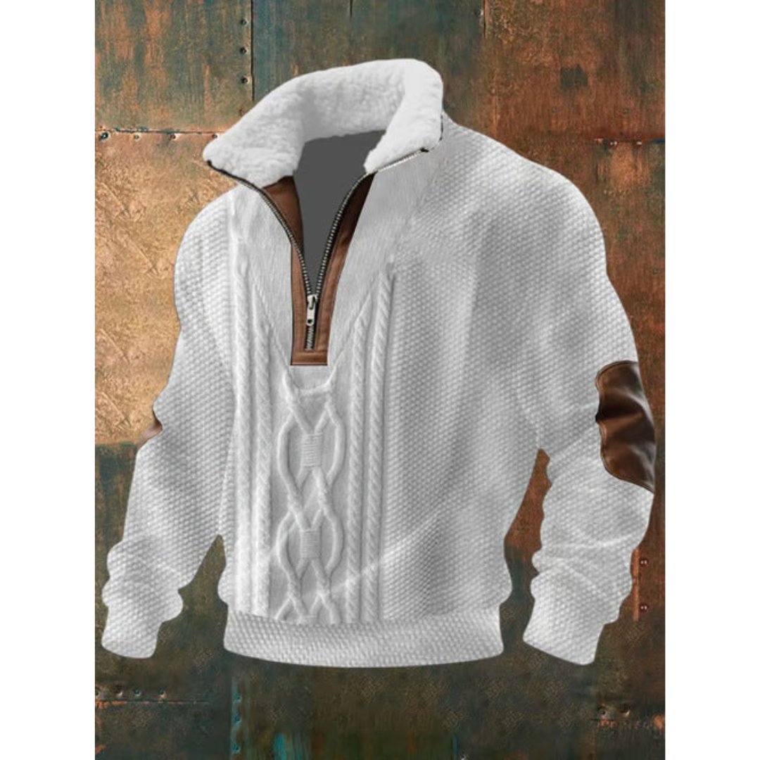CIAN | HALF-ZIP JUMPER WITH SHERPA COLLAR