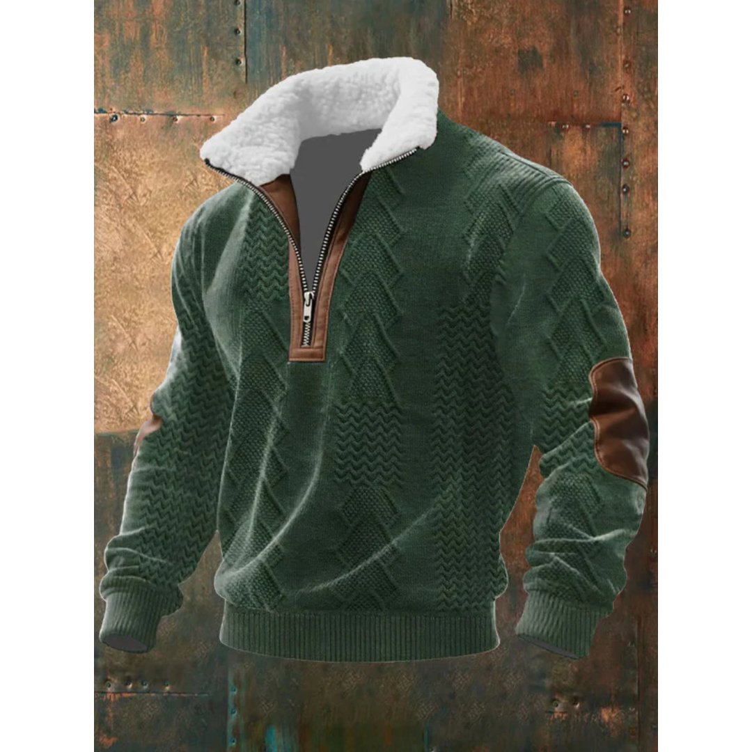 CIAN | HALF-ZIP JUMPER WITH SHERPA COLLAR
