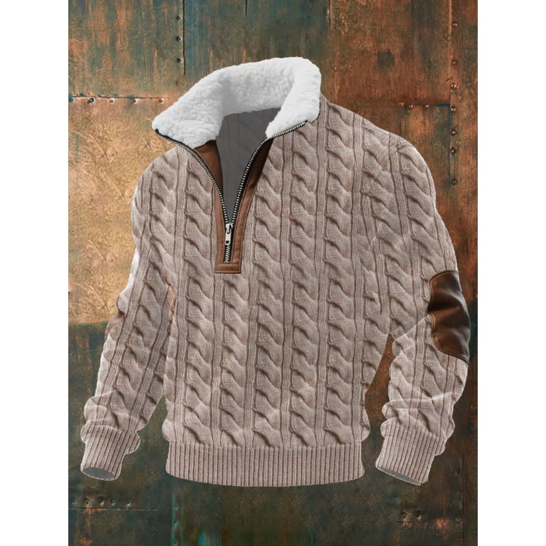 CIAN | HALF-ZIP JUMPER WITH SHERPA COLLAR