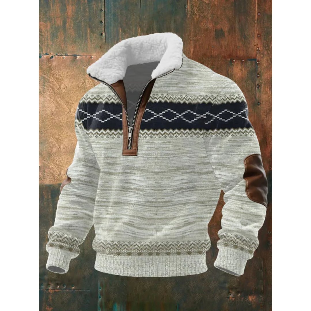 CIAN | HALF-ZIP JUMPER WITH SHERPA COLLAR