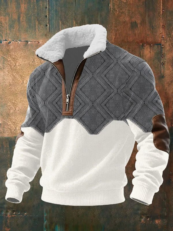 CIAN | HALF-ZIP JUMPER WITH SHERPA COLLAR