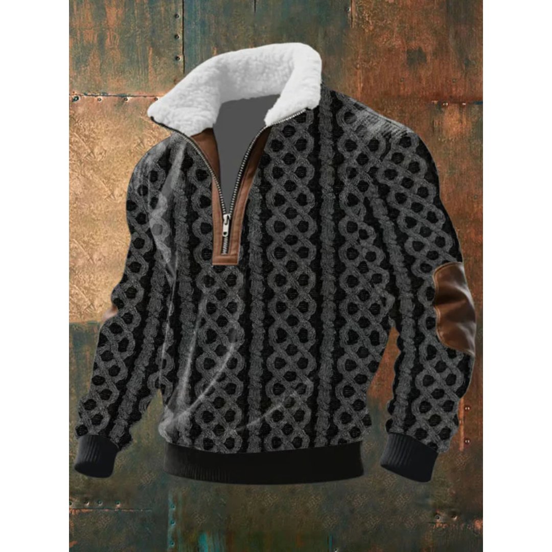 CIAN | HALF-ZIP JUMPER WITH SHERPA COLLAR