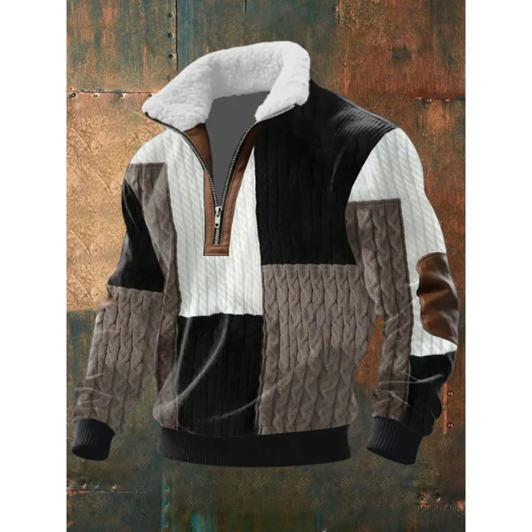 CIAN | HALF-ZIP JUMPER WITH SHERPA COLLAR