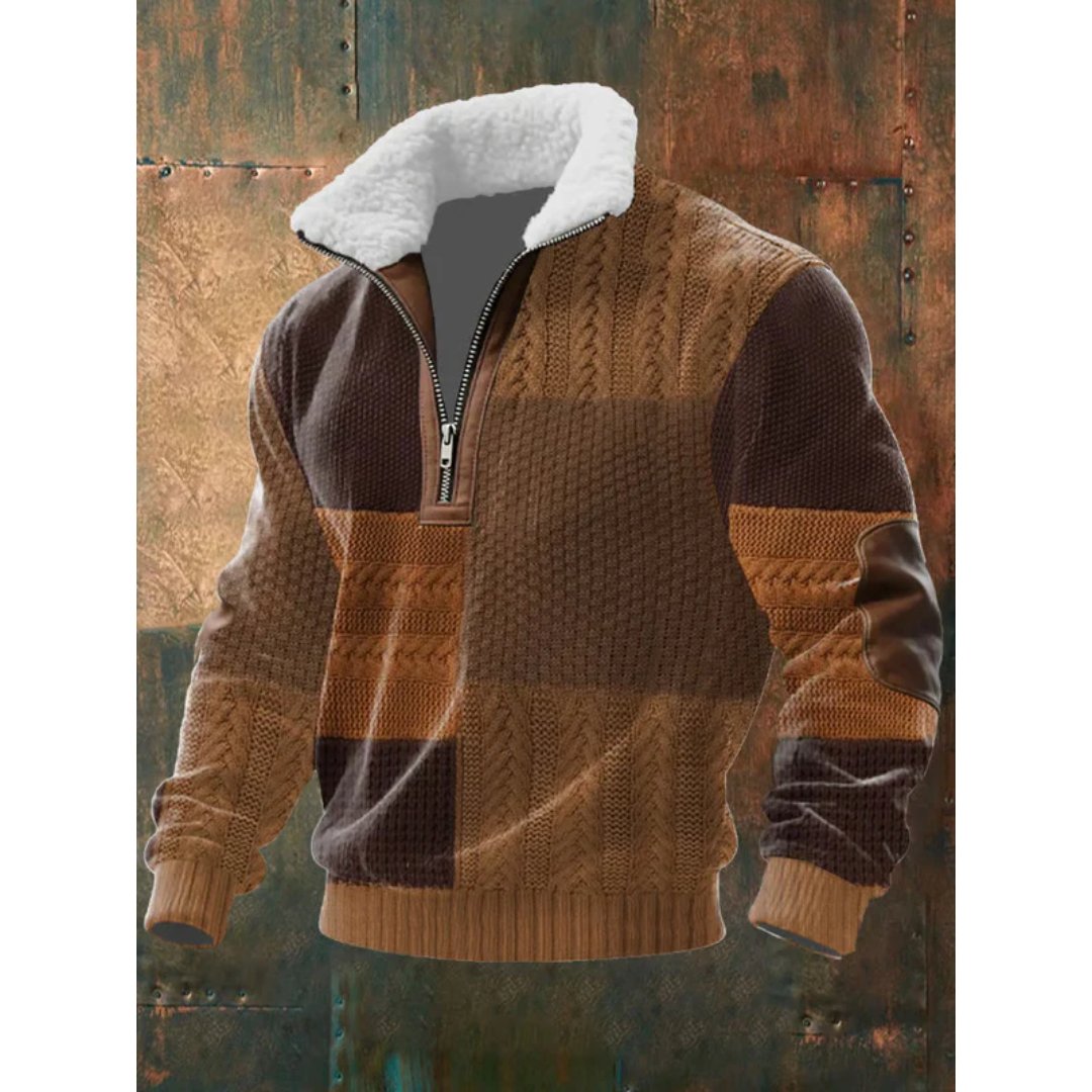 CIAN | HALF-ZIP JUMPER WITH SHERPA COLLAR