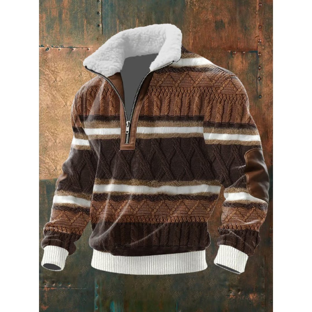 CIAN | HALF-ZIP JUMPER WITH SHERPA COLLAR