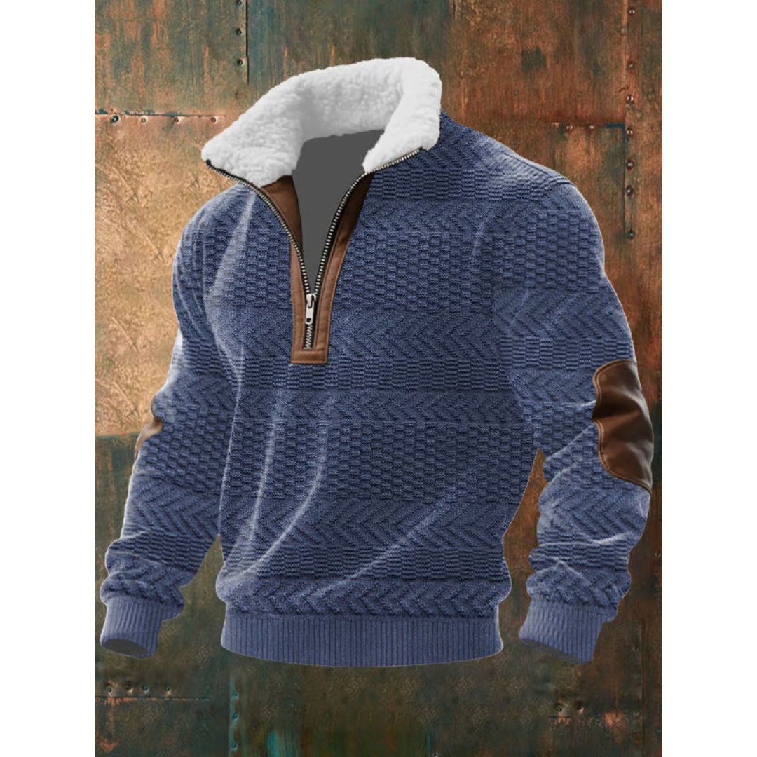 CIAN | HALF-ZIP JUMPER WITH SHERPA COLLAR