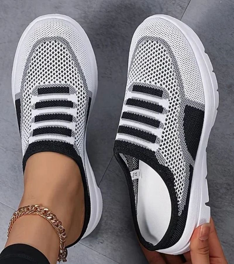 Lina | Breathable Mesh Slip-On Mule Trainers