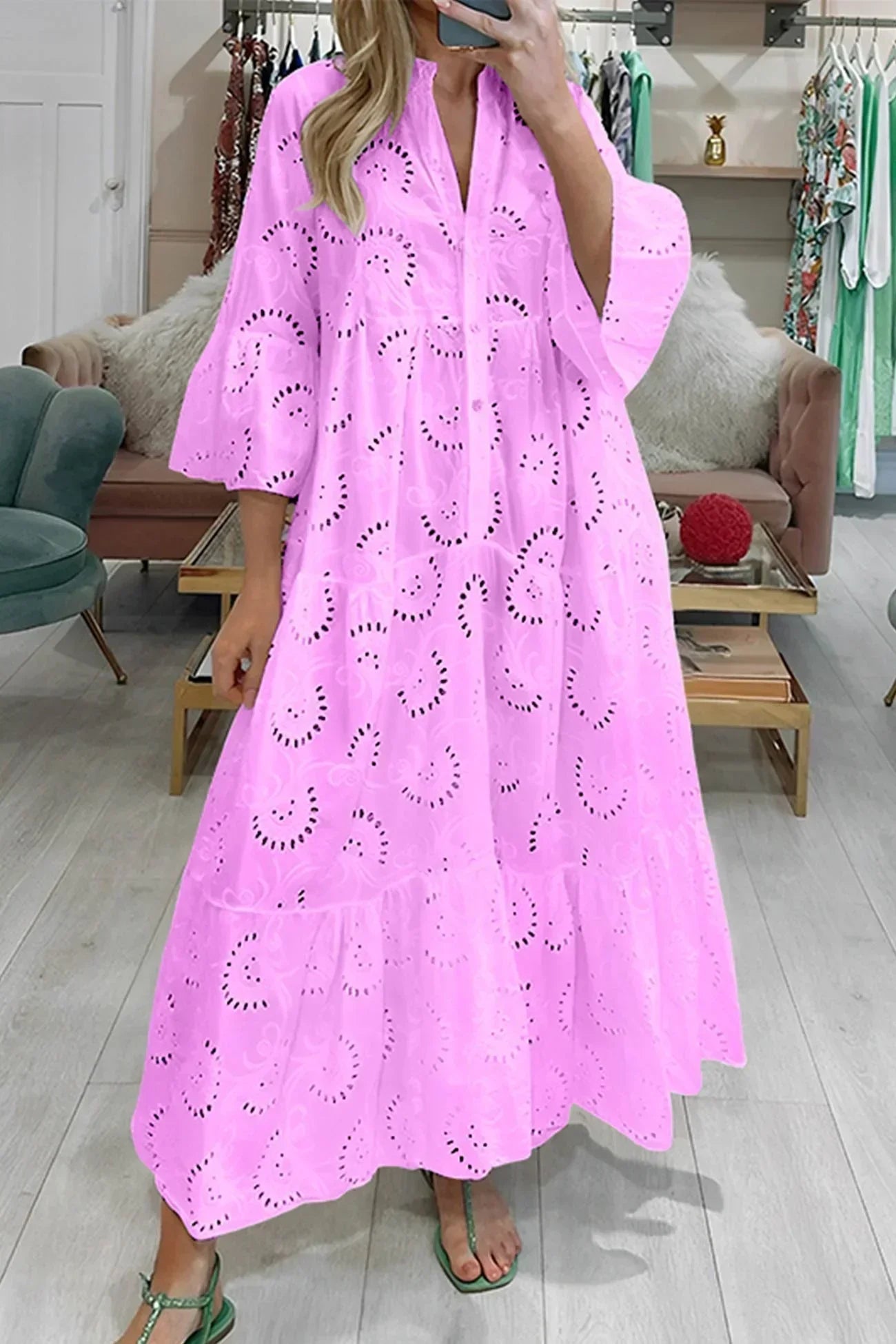 Celeste | Broderie Anglaise Maxi Dress
