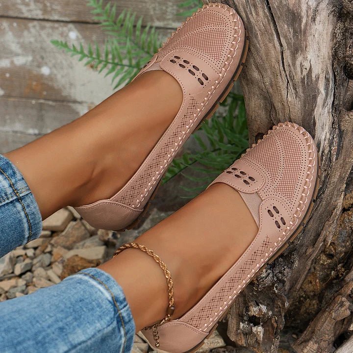 Faye | Perforated Slip-On Comfort Loafers