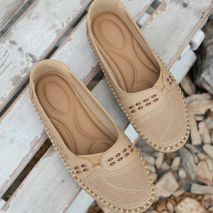Faye | Perforated Slip-On Comfort Loafers