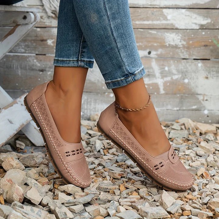 Faye | Perforated Slip-On Comfort Loafers
