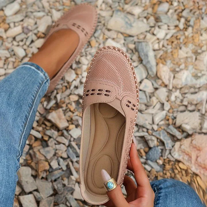 Faye | Perforated Slip-On Comfort Loafers