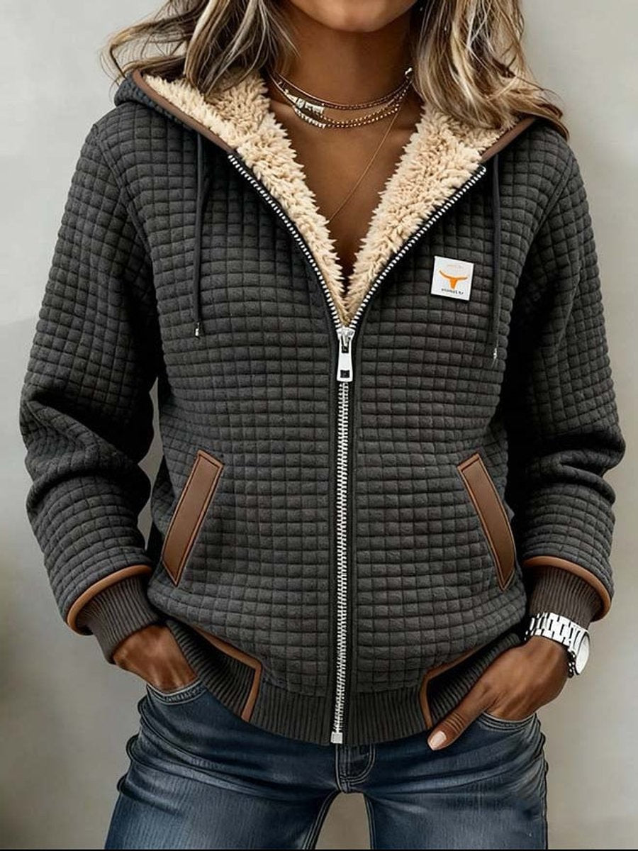 CIARA | SHERPA LINED QUILTED JACKET
